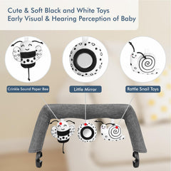 iGRATENS bee toy with crinkle wings stimulates tactile and auditory interest