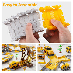 iHaHa six construction vehicles with movable arms enhance pretend play.