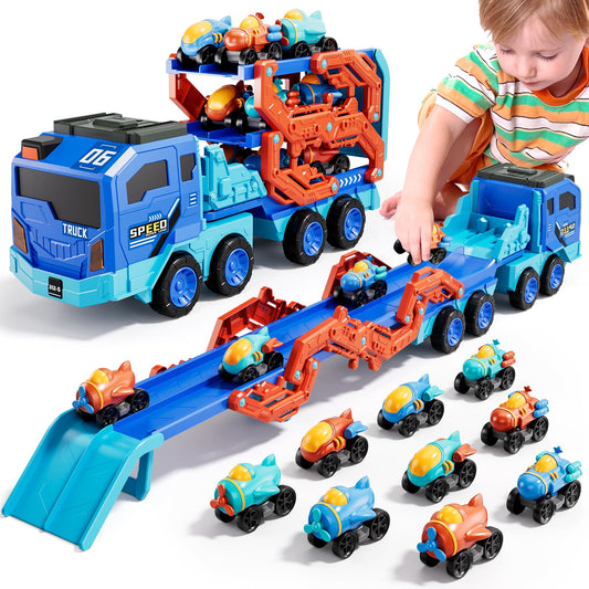 ihaha toddler foldable space truck carrier for imaginative play and easy storage