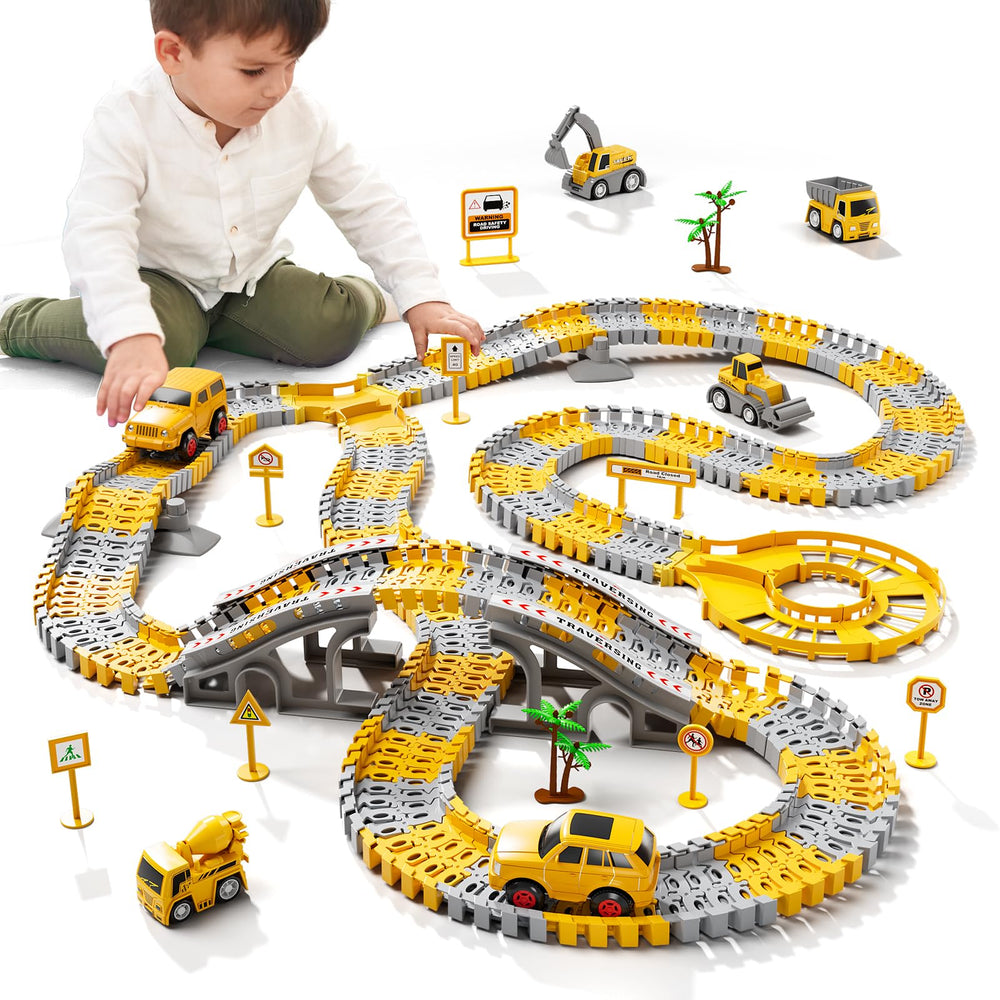 IHaha Toddlers construction track bridge for imaginative building play