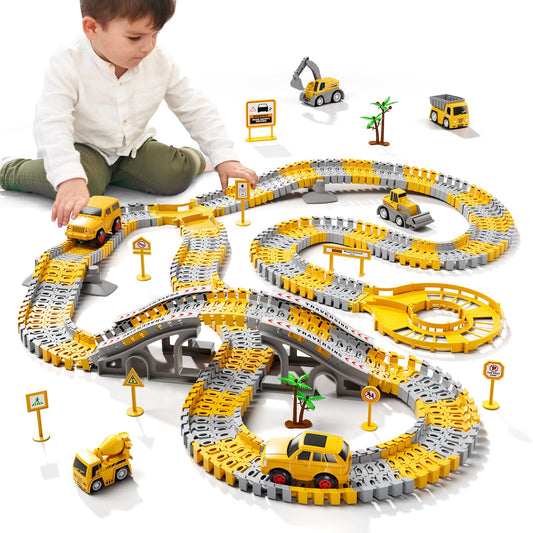 IHaha Toddlers construction track bridge for imaginative building play