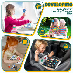 iHarPro Busy Book Colors Letters Numbers theme, promotes recognition and foundational skills.