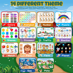 iHarPro Busy Book Farm Animals theme, encourages pretend play and fine motor practice.