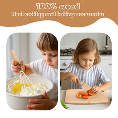 IHFAIO cutting board natural wood surface for clean prep.