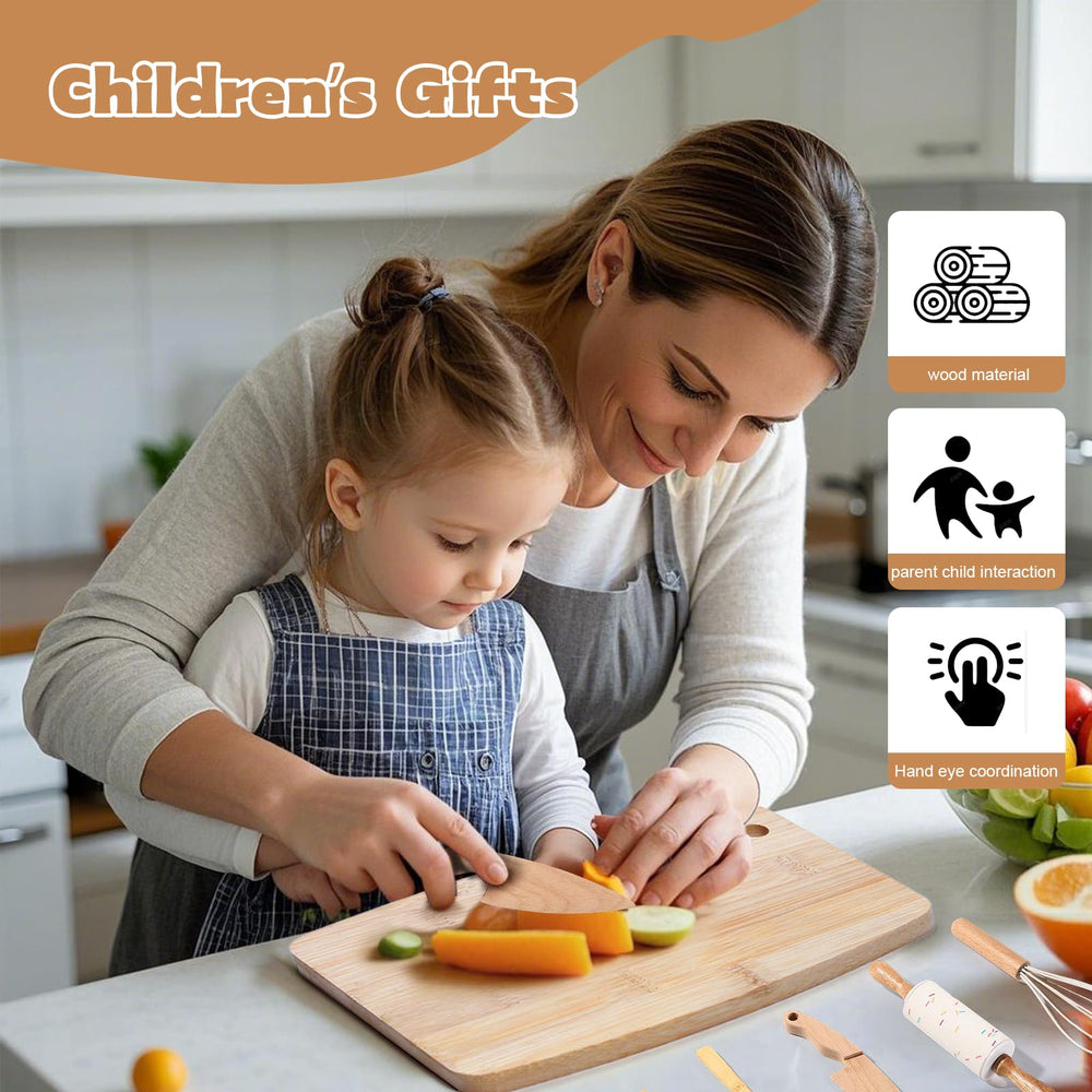 IHFAIO kids knife child-safe design for guided slicing practice.