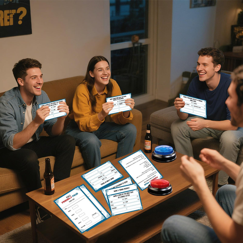IIDEA Bible Feud supports church group play for inclusive family fun.