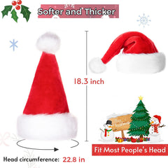 Iioscre Santa hat ideal for holiday cards and photo shoots.