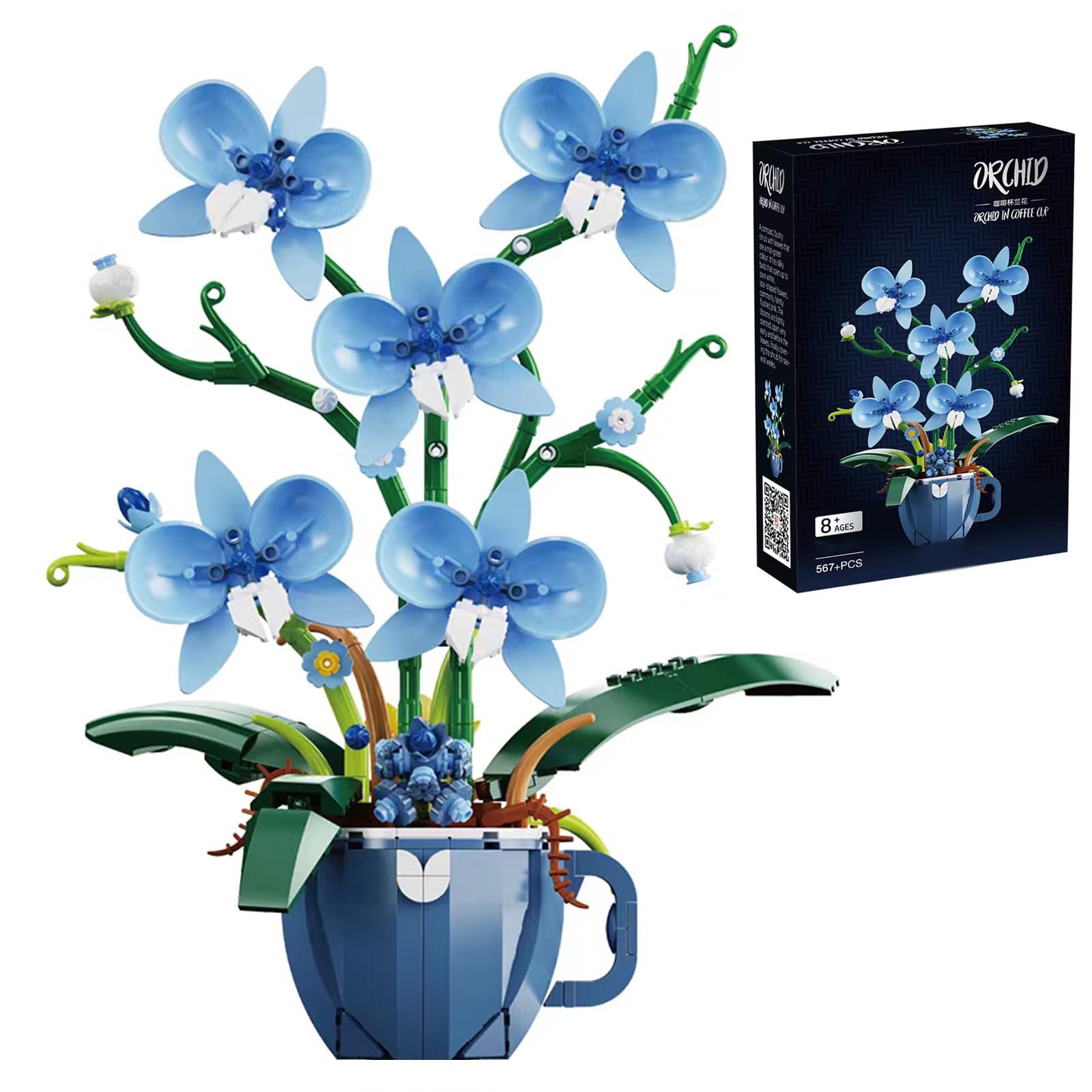 iixeal Blue Orchid Building Set box and instruction manual showing easy start