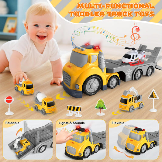 IJIGU mini excavator toy with moving arm boosts hand‑eye coordination during pretend construction