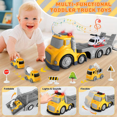 IJIGU mini excavator toy with moving arm boosts hand‑eye coordination during pretend construction