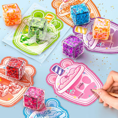 IJIGU green glitter ball helps little hands squeeze and relax.