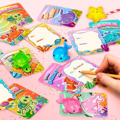 IJIGU Valentines card with clownfish and squishy toy for social skills play