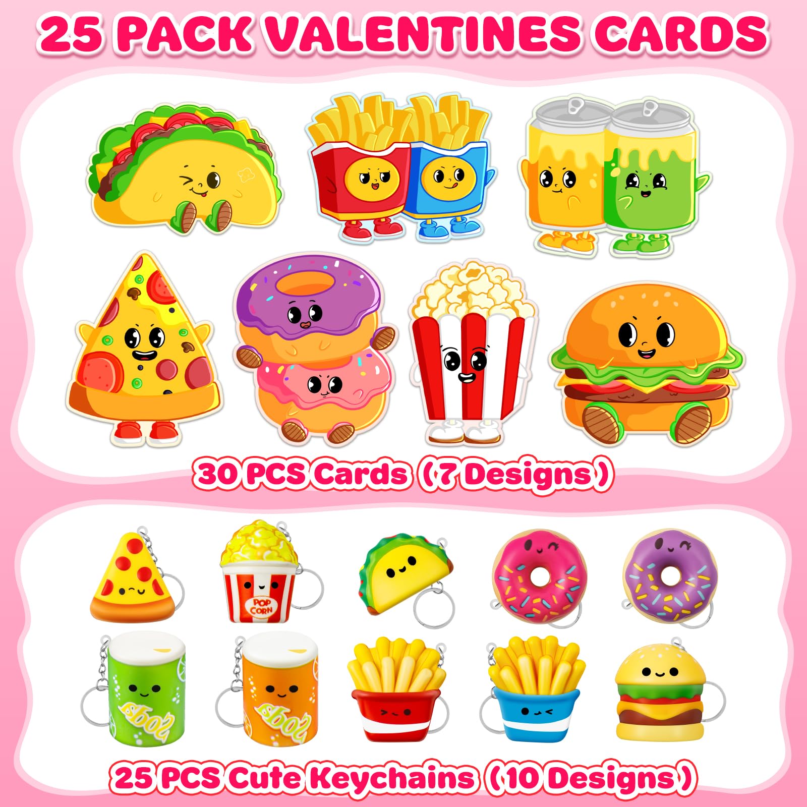 IJIGU Valentines kids cards popcorn design for joyful class trades