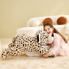 IKASA soft cheetah plush close-up fur texture invites comforting touch.