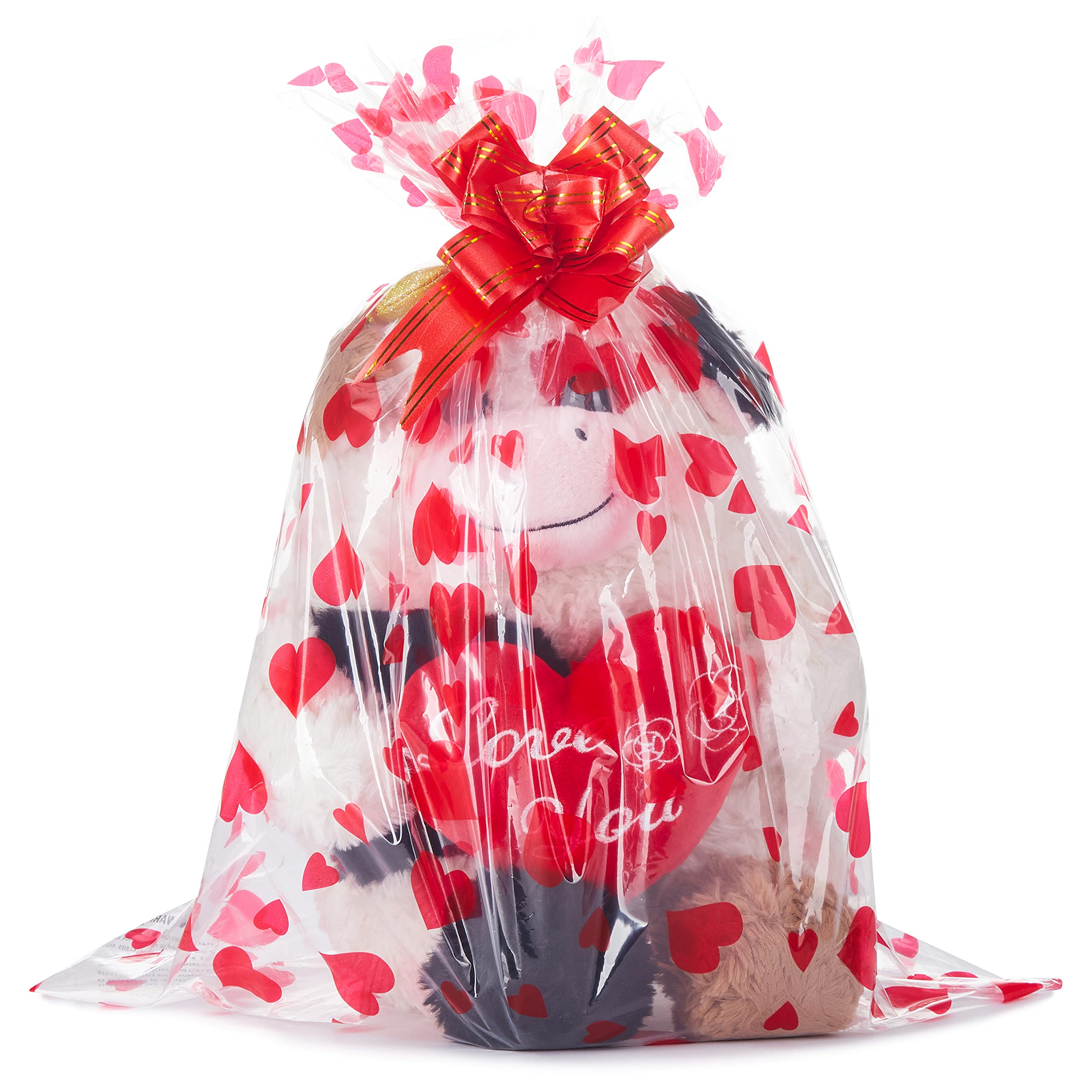 IKASA cow plush stands about 14.6 inches tall for versatile gifting.