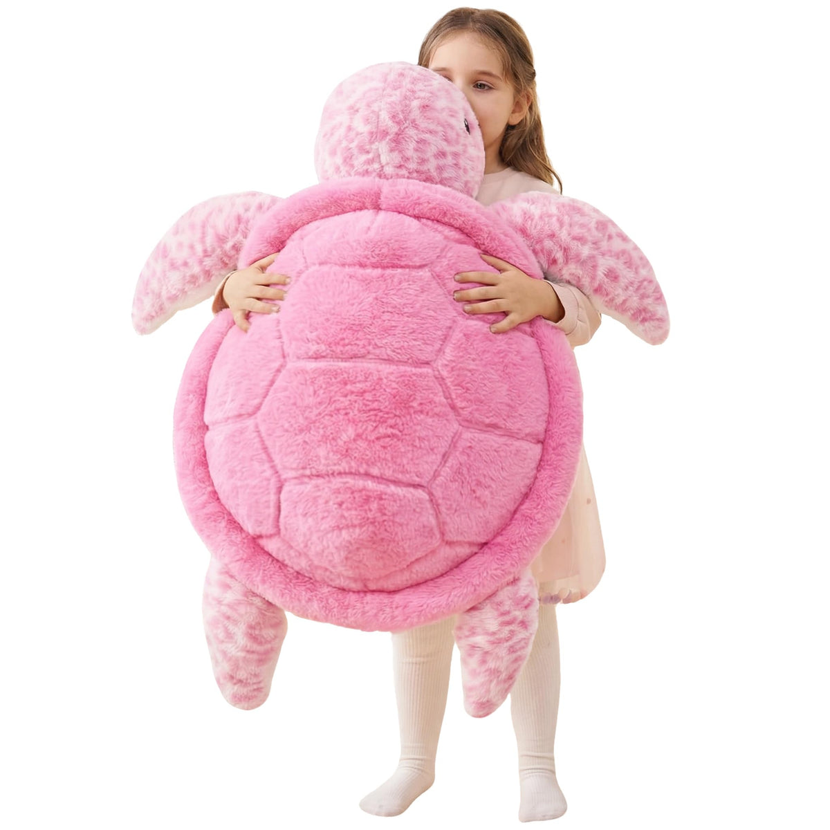 IKASA giant sea turtle plush 30in, ultra-soft cuddle buddy for kids.