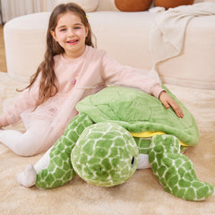 IKASA giant sea turtle plush, packaging-ready gift for kids.