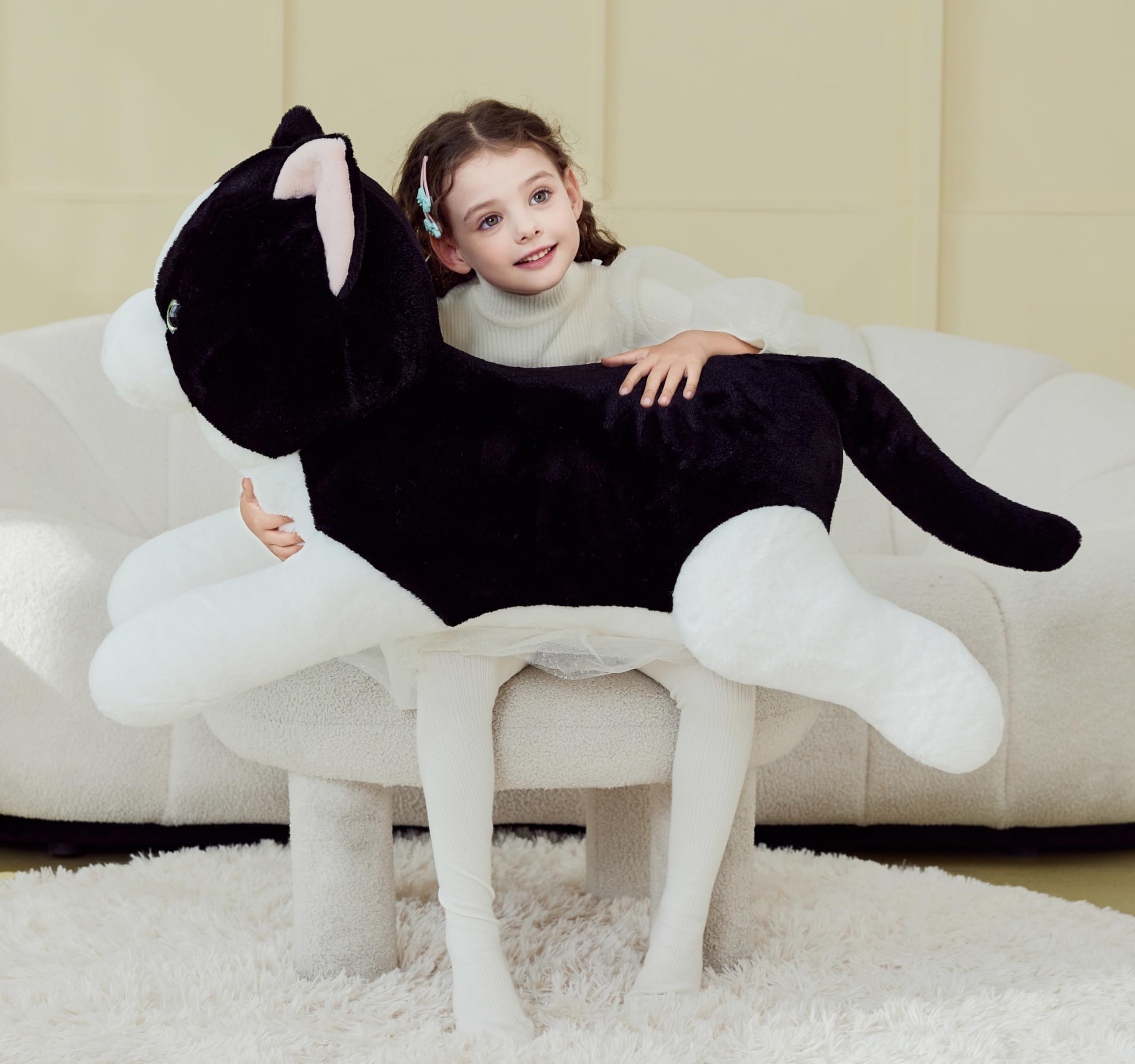 IKASA handmade oversized plush offers durable quality for kids' rooms and reading corners.