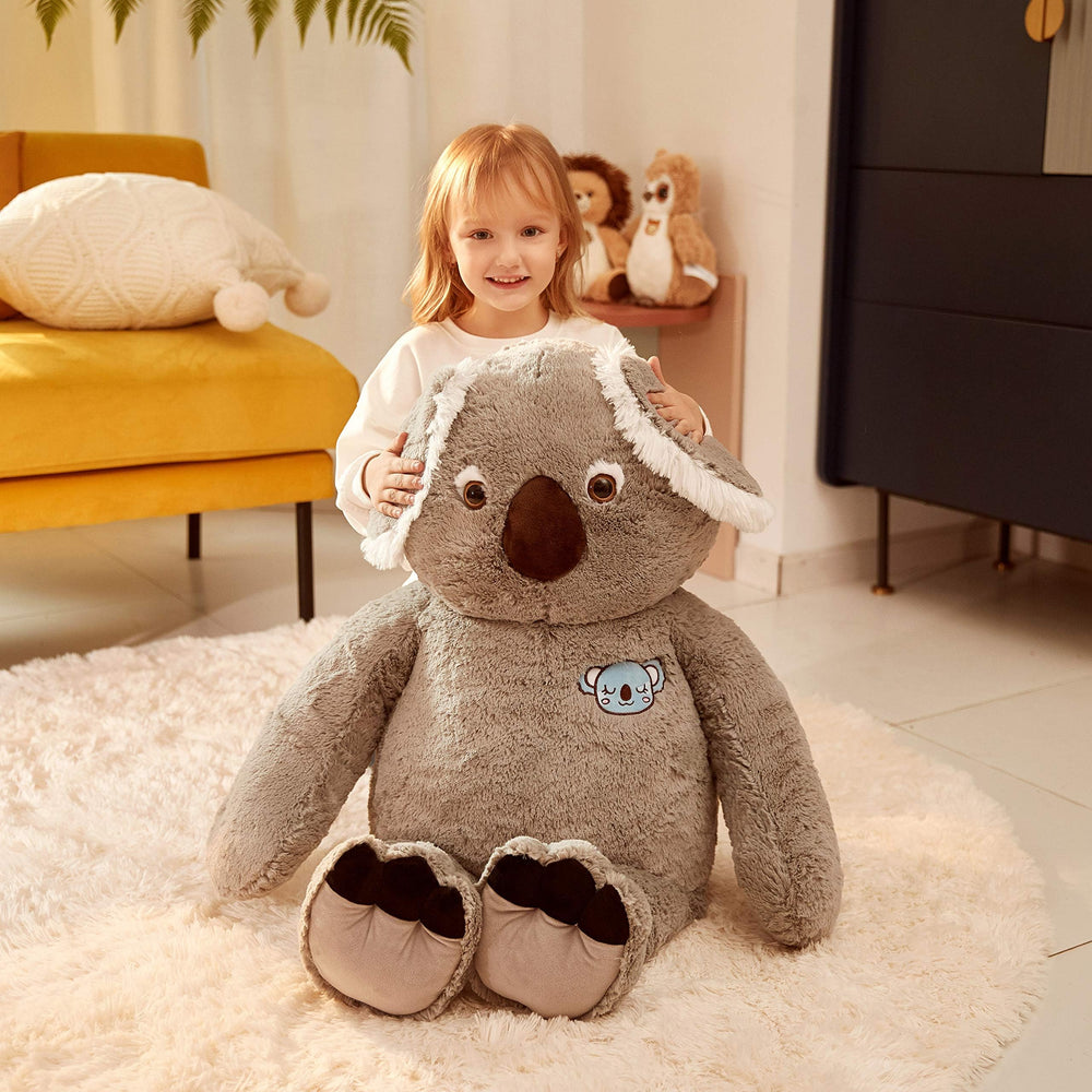 IKASA gray giant koala plush enhances imaginative play and storytelling.