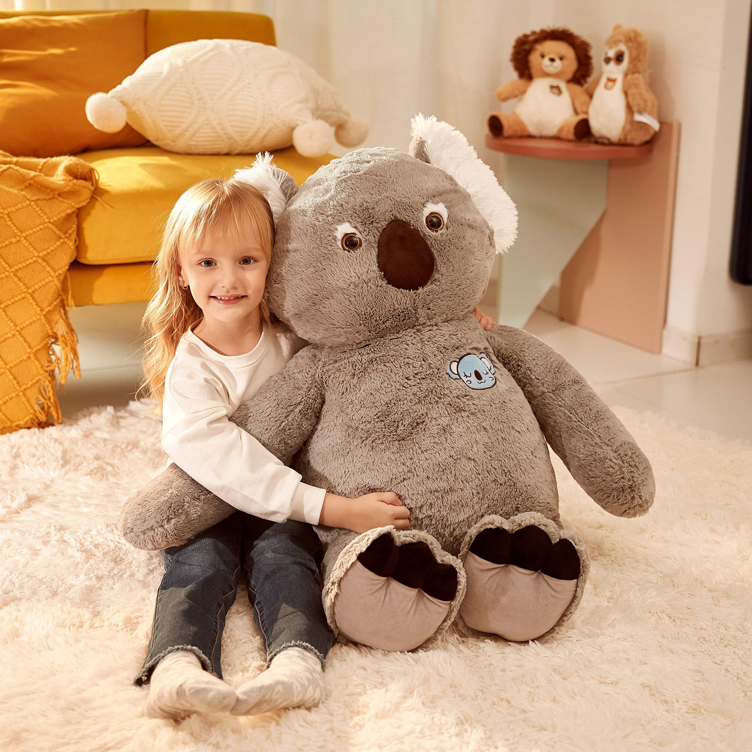 IKASA oversized koala cuddle buddy ideal for kids' rooms and gifts.