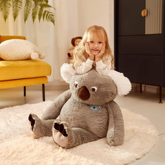 IKASA koala plush with soft fur texture for comforting cuddles.