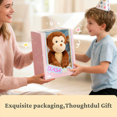 IKASA monkey plush snuggle time, ideal for reading or quiet moments
