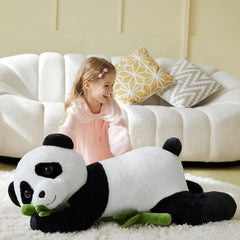 IKASA panda plush features durable material designed for long-lasting cuddles and play.