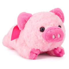 IKASA pig plush toy with bow, soft cuddle buddy for Valentine’s Day