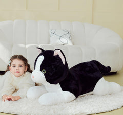 IKASA premium cat plush with soft fabric, ideal for comforting playtime and daily cuddles.