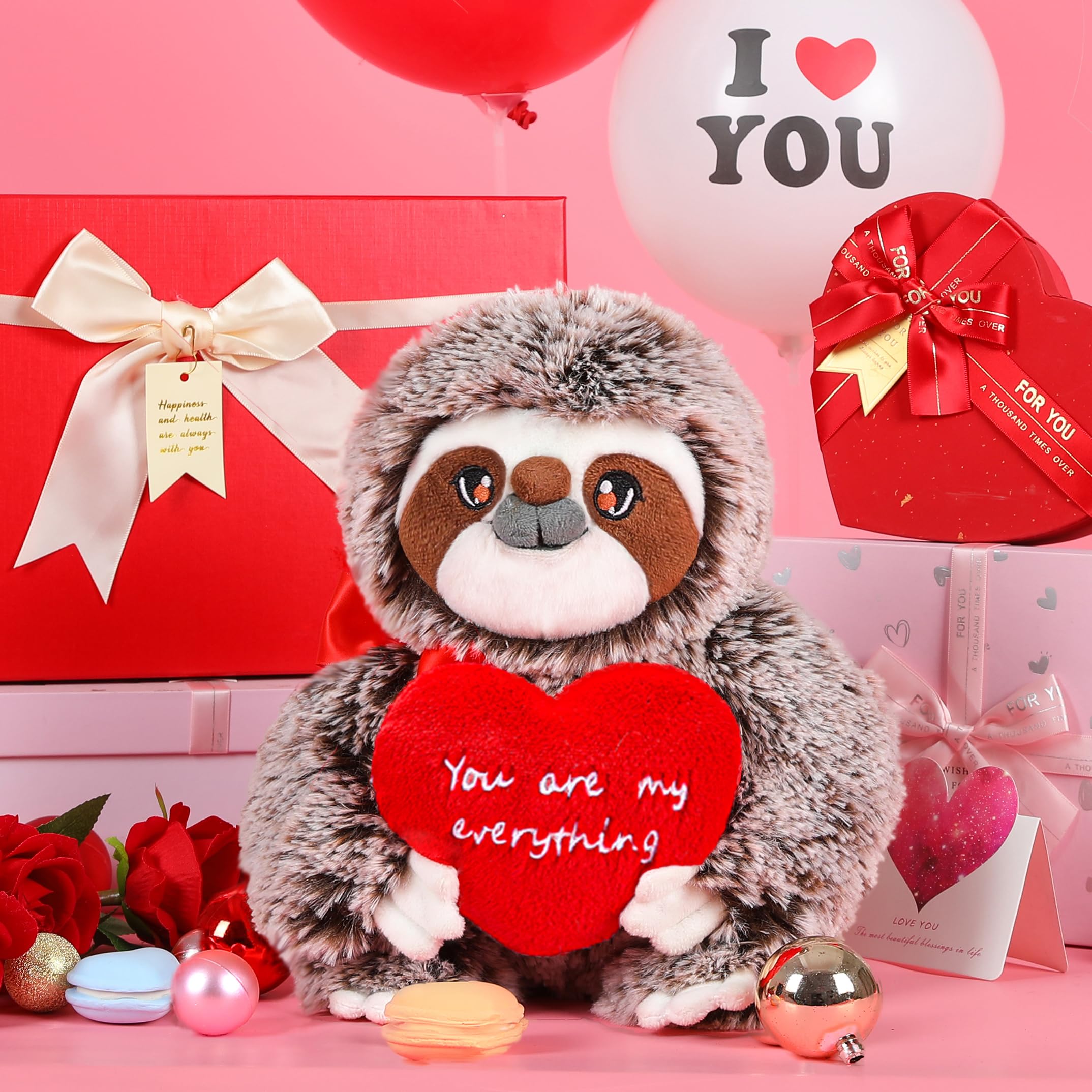 IKASA Sloth close-up shows soft fabric and durable cuddling.