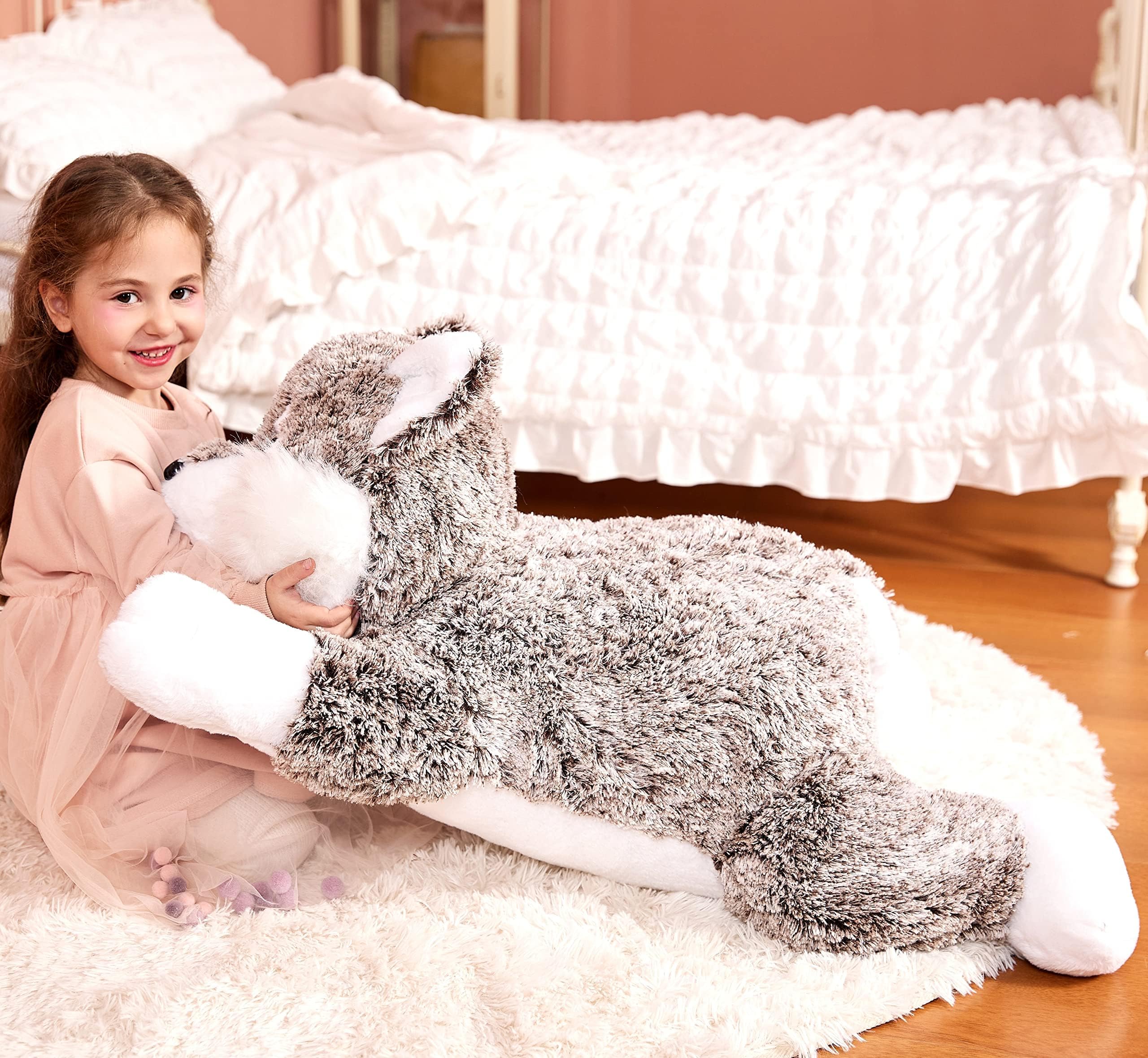 IKASA gift-ready wolf stuffed toy ideal for birthdays.