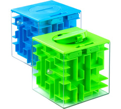 ikeelo Money Maze Box blue design for fun gift-giving and interactive learning