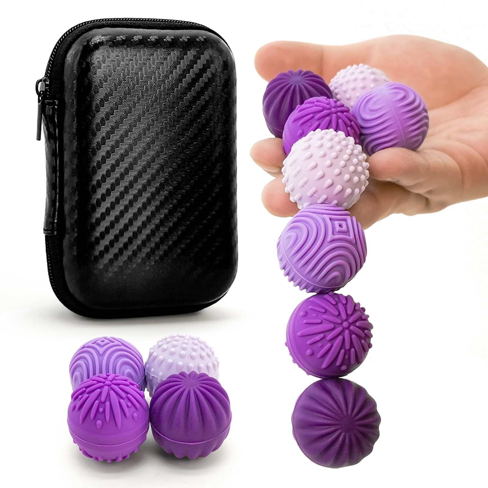 iKrto Lavender fidget-ball main image demonstrates magnetic design for focused, discreet stress relief.