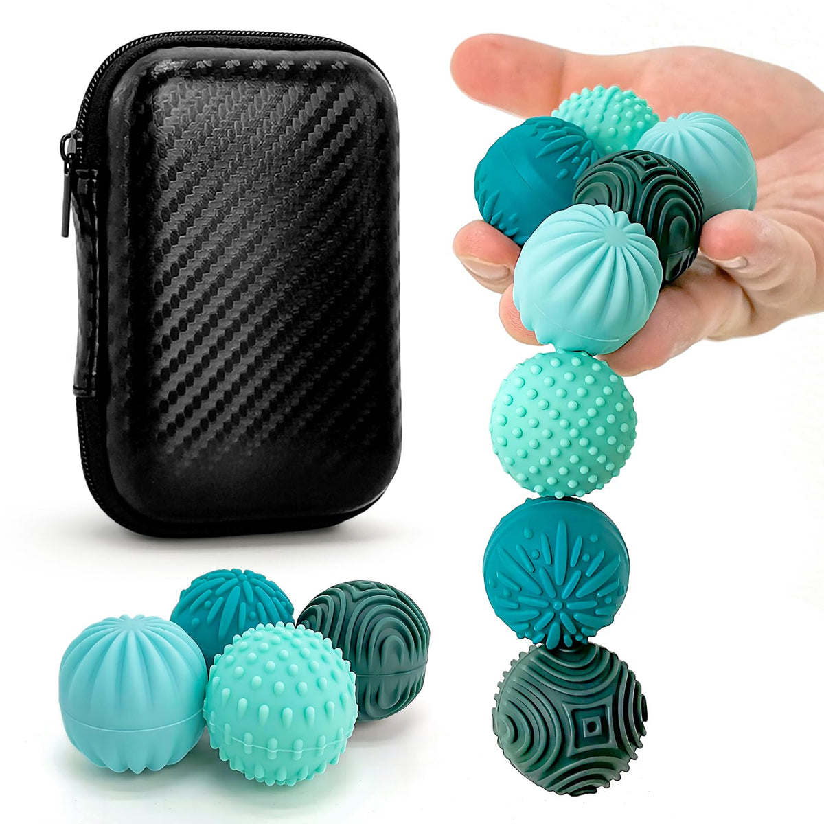 iKrto magnetic stress balls – eight-piece set for focus and tactile feedback at the desk