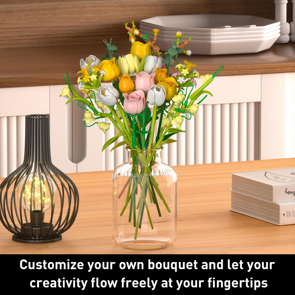 iLacven Adjustable petals and stems for customization.