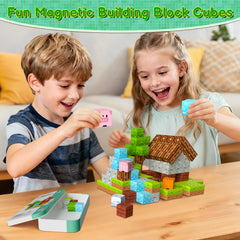 Kids enjoy classroom-style hands-on building with iLacven magnetic blocks.