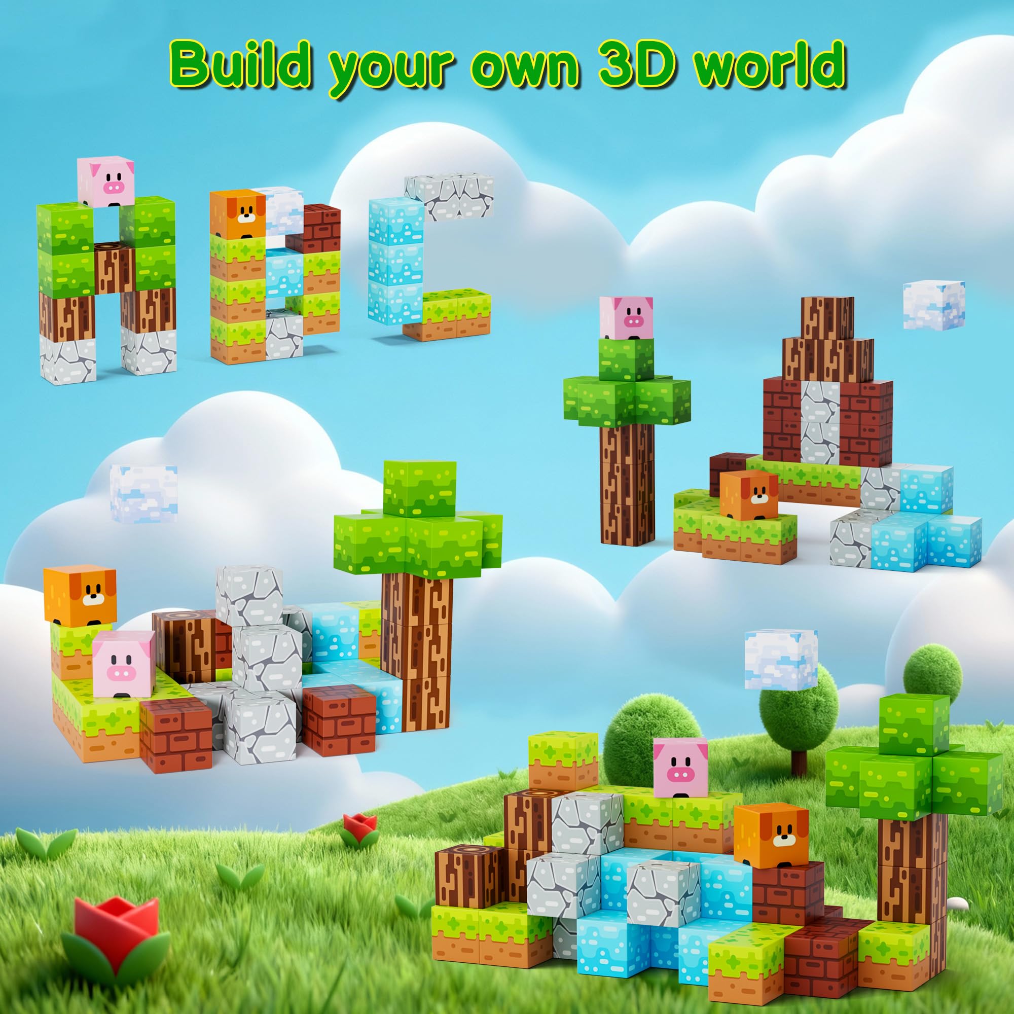 iLacven blocks work with other 0.8-inch cube sets for expanded play.