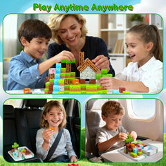 Cubes click together on a metal surface, illustrating magnetic play possibilities with iLacven.