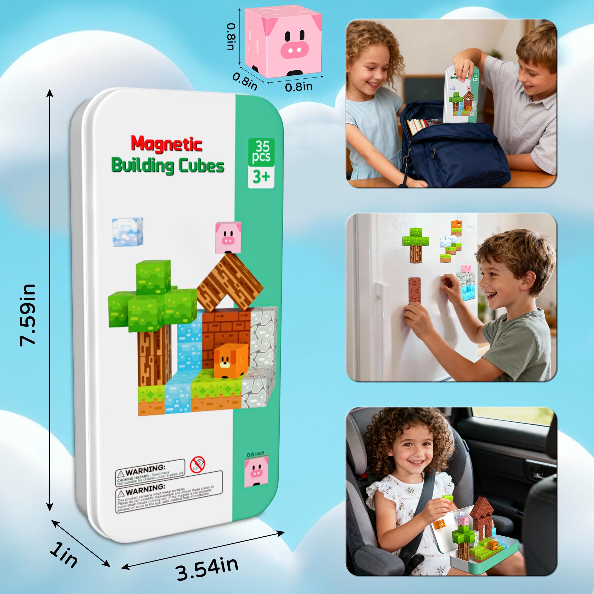 iLacven blocks enable open-ended play and creative structural designs.