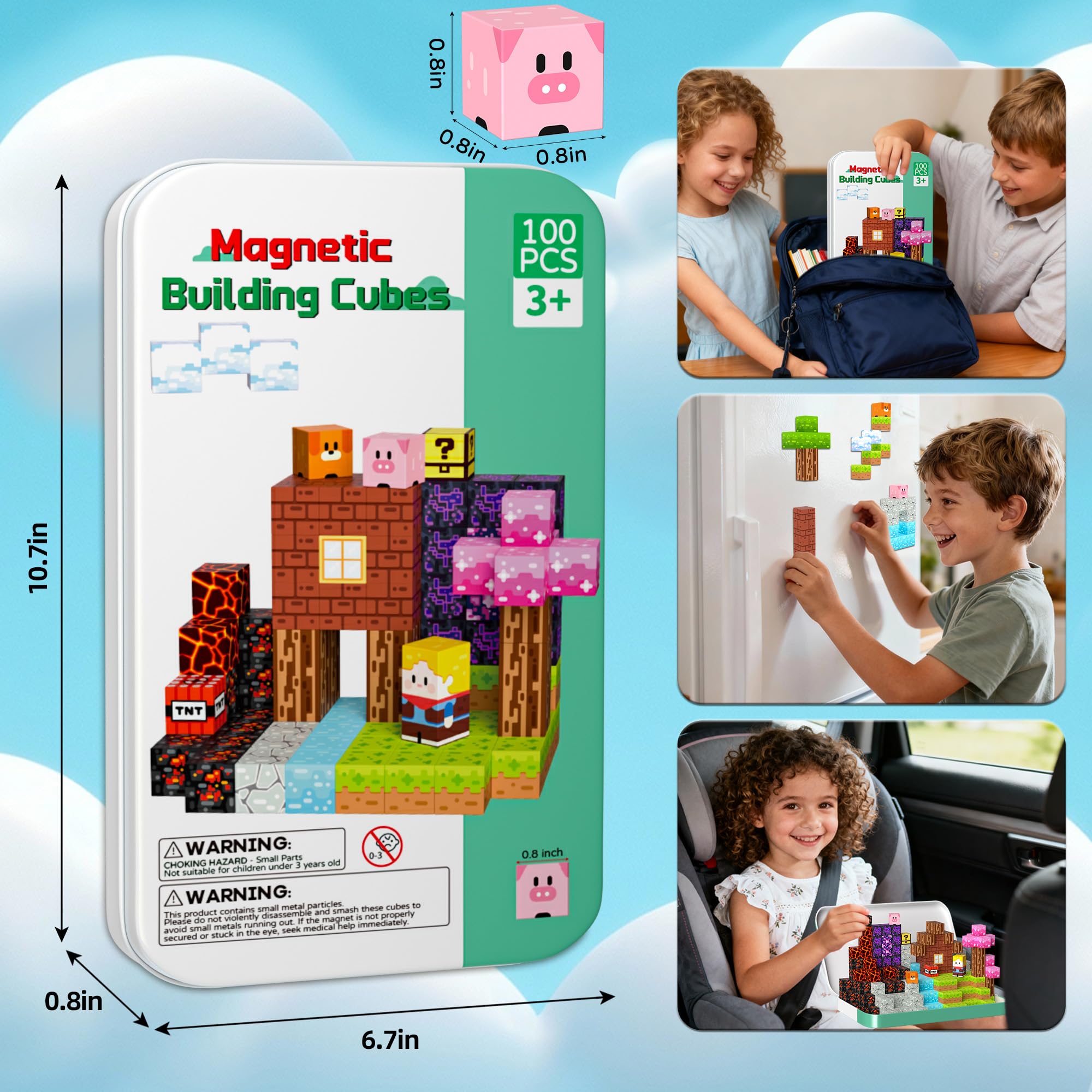 iLacven Magnetic Blocks open-ended play supports creativity and problem-solving