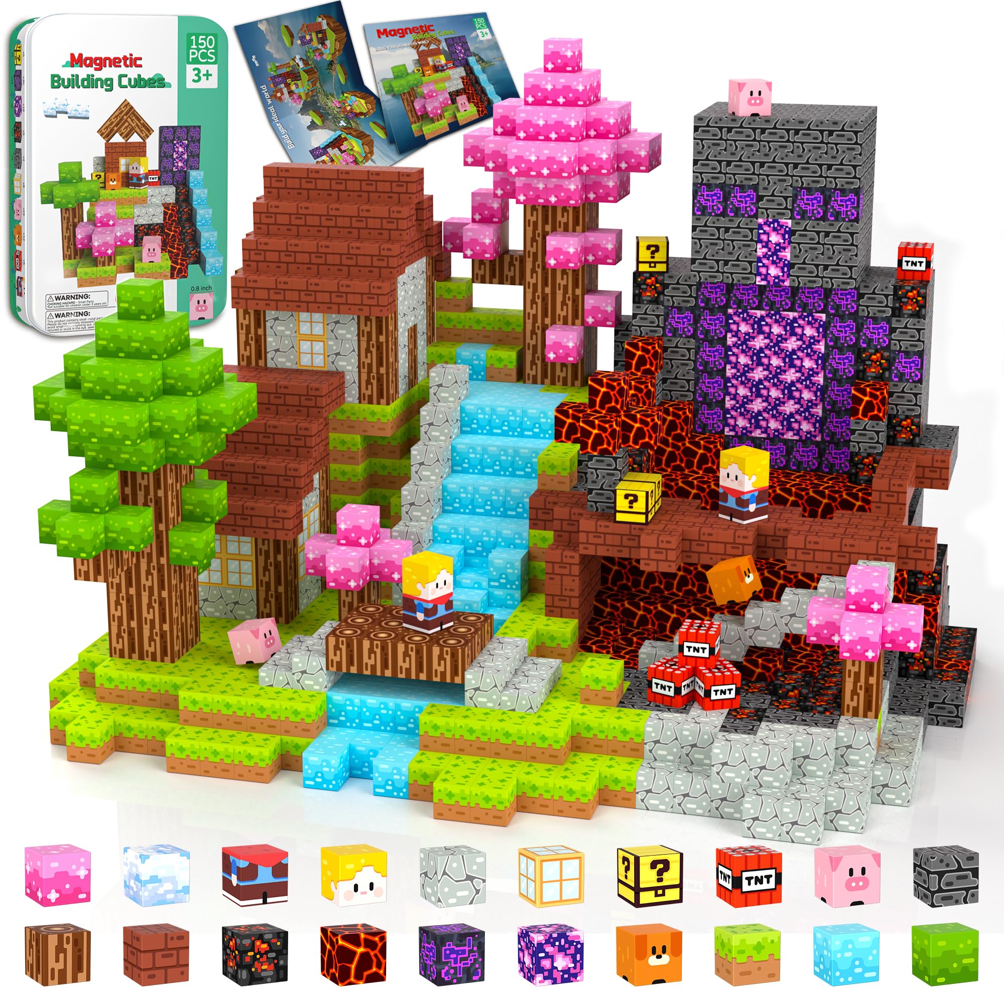 iLacven magnetic travel blocks in tin for mess-free on-the-go play