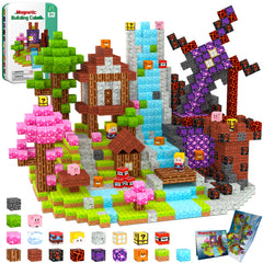 iLacven travel tin with 200 magnetic cubes for on-the-go STEM play