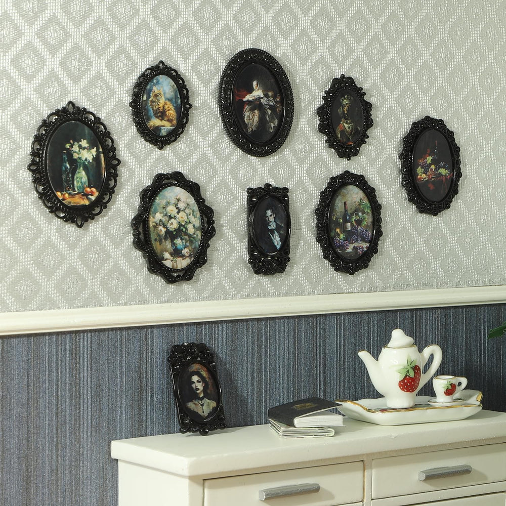 iland 1/12 scale tiny frame art frames with detailed metal craftsmanship for dollhouses
