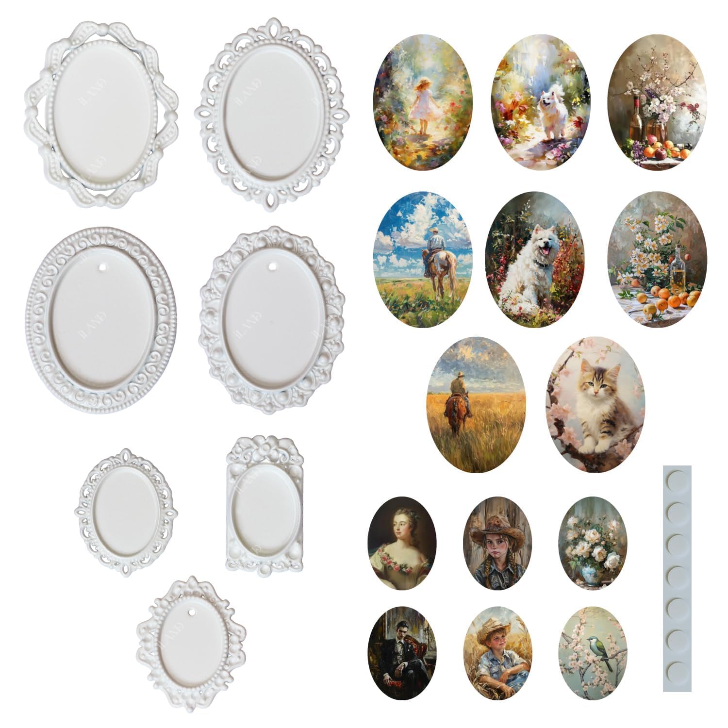 iland 14 miniature pictures set for versatile mini art displays.