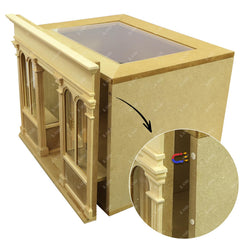 iLAND dollhouse arched doors and windows highlight classic charm for storytelling miniatures.