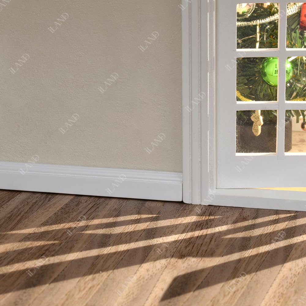 iland dollhouse flooring walnut finish suits multiple dollhouse styles