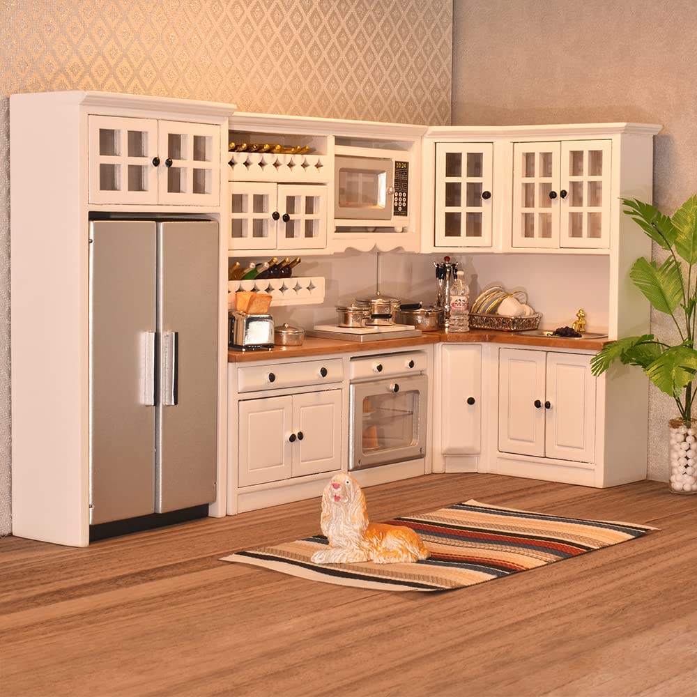 iLAND dollhouse kitchen 1/12-scale set for imaginative play and display