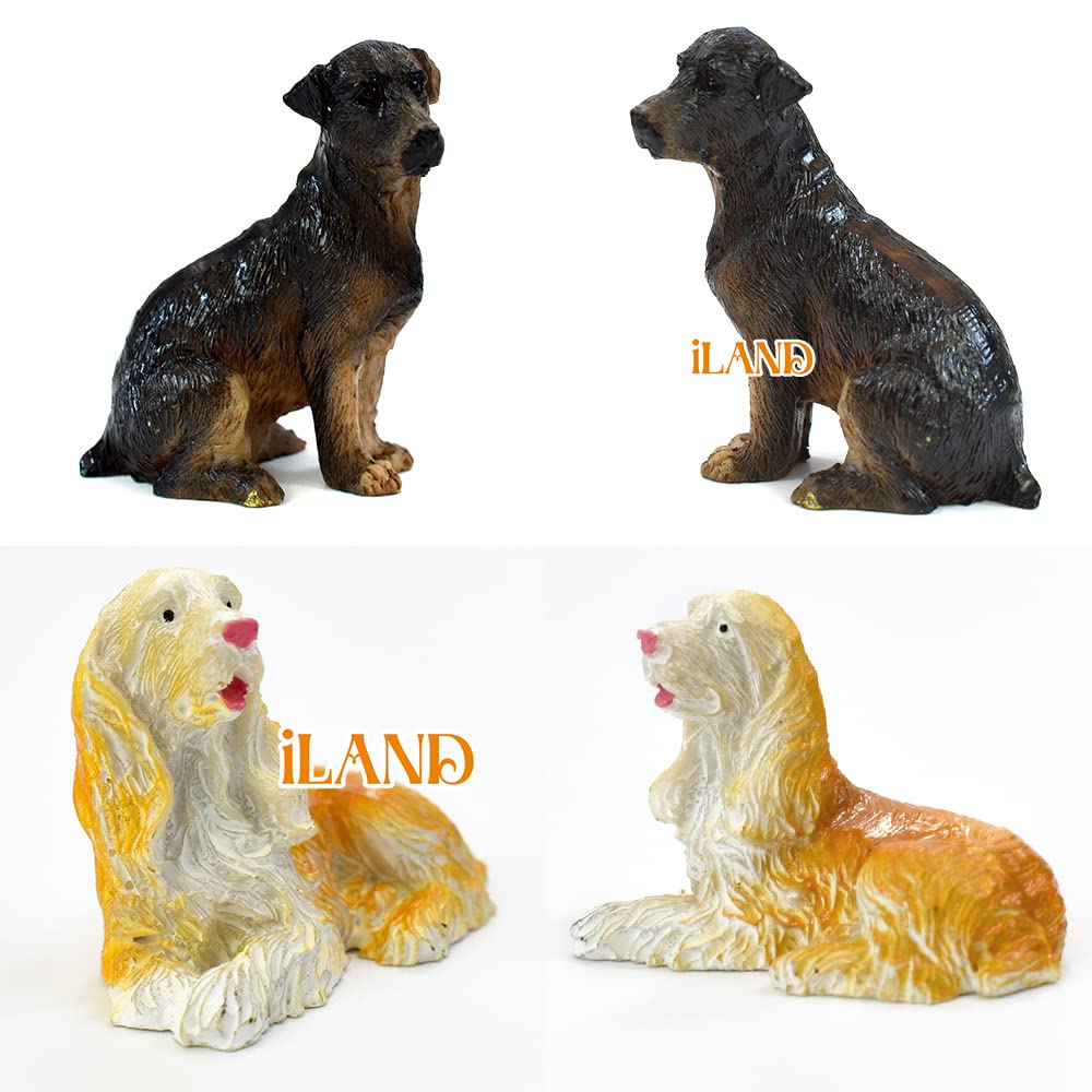 iland dollhouse pet mini dog basset hound with long ears adds warm charm to any scene.