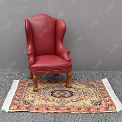 Two-piece iland dollhouse rug set adds life-like texture to a dollhouse study