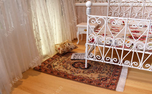 iland dollhouse rug with colorful rayon threads for vibrant bedroom ambiance
